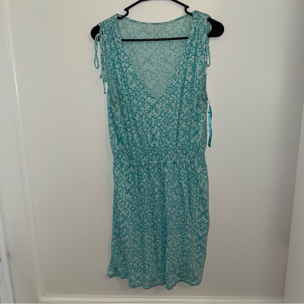 Vineyard Vines Teal Floral Dress